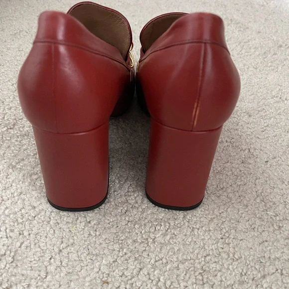 Marni Dark Red / Brown and Gold Shoes with Decorative Metal Rings - Picture 7 of 8